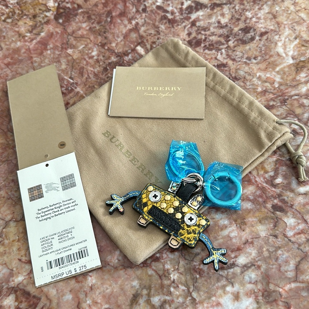 Burberry leather monster charm w/dustbag